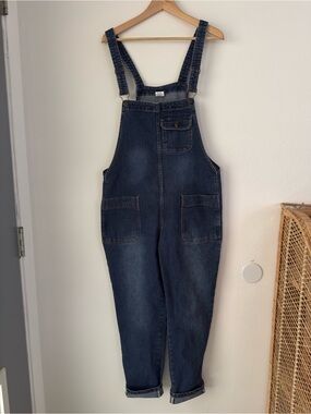 Soojun Vintage 90s Streetwear Large Stretch Denim Jean Overalls Blue Size L